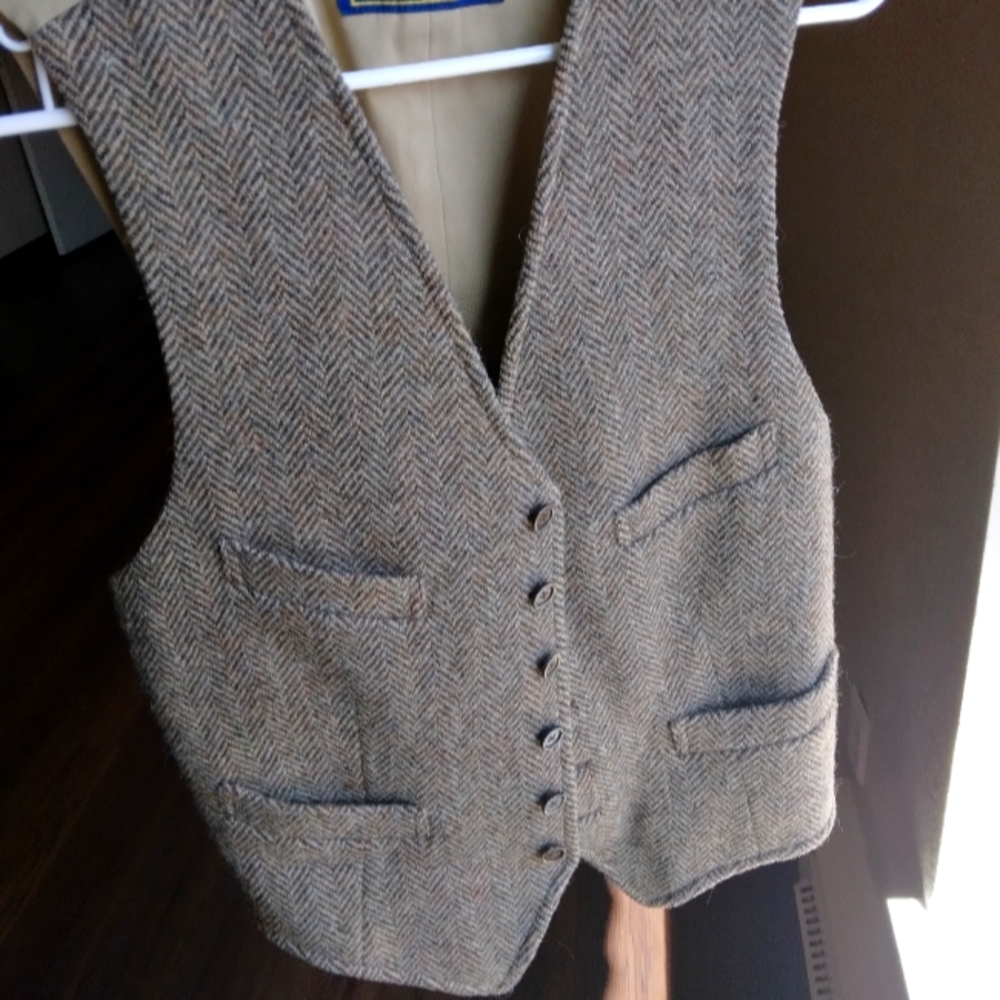 Small Tweed Chevron Waistcoat Vest